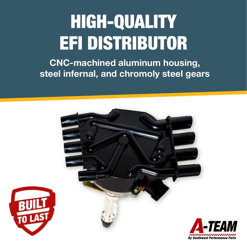 A-Team Performance - EFI Vortec 1996-2002 Complete Distributor - Compatible with Chevy GM Small Block SBC 5.0L 5.7L 305 350 Tahoe C1500 K1500 C2500 K2500 - Black Cap - Image 3